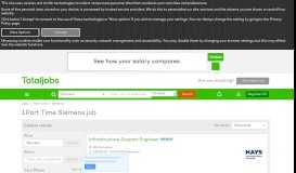 
							         Part Time Siemens Jobs, Careers & Recruitment. - Totaljobs								  
							    
