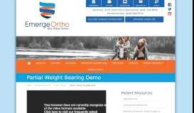 
							         Partial Weight Bearing Demo | EmergeOrtho: Blue Ridge Division								  
							    