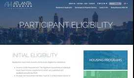 
							         Participant Eligibility | Atlanta Housing Authority								  
							    