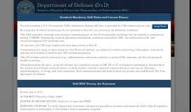 
							         Participating Institutions - DoD MOU								  
							    