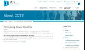 
							         Participating Service Providers - CCTS								  
							    