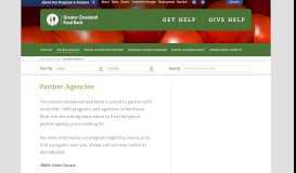 
							         Partner Agencies - Greater Cleveland Food Bank								  
							    