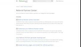 
							         Partner Center | Infusionsoft - Infusionsoft Help Center								  
							    