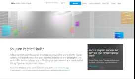 
							         Partner Finder - Adobe Solution Partner Portal								  
							    