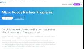 
							         Partner Landing Page | Micro Focus								  
							    