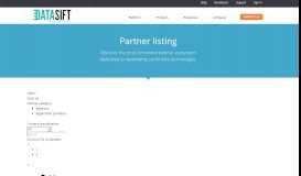 
							         Partner listing | DataSift								  
							    