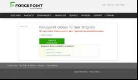 
							         Partner Login - Forcepoint								  
							    