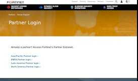 
							         Partner Login | Fortinet Partner Extranet | Fortinet Partners								  
							    