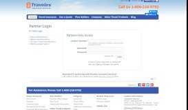 
							         Partner Login - Travelex Insurance Services								  
							    
