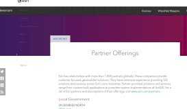 
							         Partner Offerings - Esri								  
							    