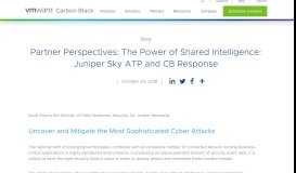 
							         Partner Perspectives: The Power of Shared Intelligence: Juniper Sky ...								  
							    