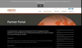 
							         Partner Portal | Ascio - Ascio Technologies								  
							    