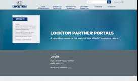 
							         Partner Portal - Lockton Companies								  
							    