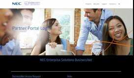 
							         Partner Portal Login - NEC Enterprise Solutions								  
							    