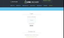 
							         Partner Portal | ONE Discovery								  
							    
