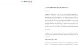 
							         Partner Portal Terms of Use | Commvault								  
							    