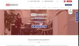 
							         Partner Program - Lead Forensics								  
							    