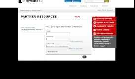 
							         Partner Resources - Toshiba Support - Dynabook								  
							    
