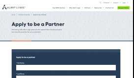 
							         Partner with Alert Logic for Security-as-a-Service								  
							    