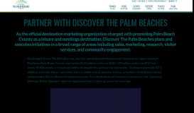 
							         Partner with Discover The Palm Beaches | The Palm Beaches Florida								  
							    