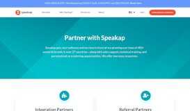 
							         Partner with Speakap								  
							    