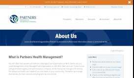 
							         Partners | About us - What is Partners Behavioral Health Management?								  
							    
