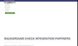 
							         Partners Background Check integration | Portal pre-Employ								  
							    