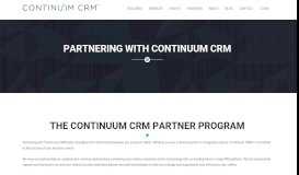 
							         Partners - Continuum CRM								  
							    