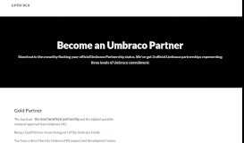 
							         Partners | Find a partner, or become one - Umbraco								  
							    