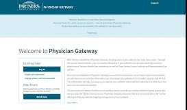 
							         Partners HealthCare Physician Gateway								  
							    