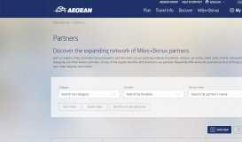 
							         Partners | Miles+Bonus - Aegean Airlines								  
							    