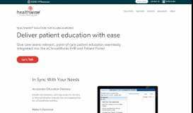 
							         Partners-Patient Education for eClinicalWorks - Healthwise								  
							    
