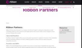 
							         Partners - Ribbon Communications								  
							    