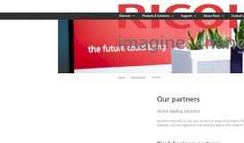 
							         Partners | Ricoh Australia								  
							    