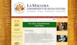 
							         Partnership - La Maestra Community Health Centers								  
							    