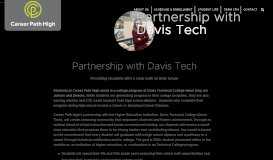 
							         Partnership with Davis Tech - Career Path High								  
							    