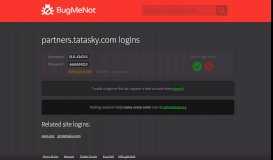 
							         partners.tatasky.com passwords - BugMeNot								  
							    