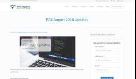 
							         PAS August 2018 Updates - Pro Agent Solutions								  
							    