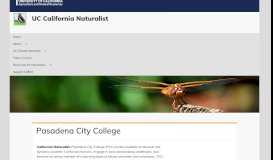 
							         Pasadena City College - UC California Naturalist								  
							    