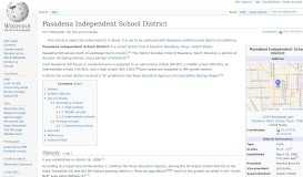 
							         Pasadena Independent School District - Wikipedia								  
							    