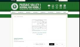 
							         Passaic Valley Regional High School District / School Calendar								  
							    