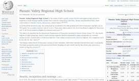 
							         Passaic Valley Regional High School - Wikipedia								  
							    