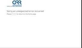 
							         Passenger and freight rail performance - ORR Data Portal								  
							    