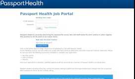 
							         Passport Health Jobs-Login Screen - the Passport Health Job Portal!								  
							    
