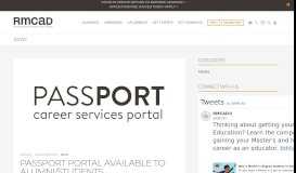 
							         Passport Portal Available To Alumni/Students - RMCAD								  
							    