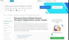 
							         Passport Seva Login - Online Passport Application on India Portal								  
							    