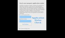 
							         Passport Status Search								  
							    