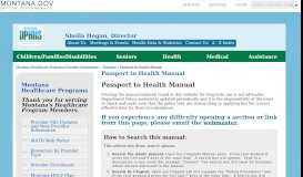 
							         Passport to Health Manual								  
							    