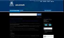 
							         Password and Username - ask.unimelb Home								  
							    