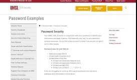 
							         Password Examples - University of Missouri-St. Louis								  
							    